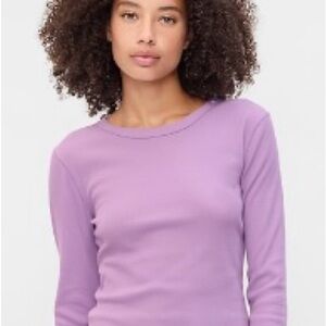 GAP Women's Waffle Long Sleeve Crewneck